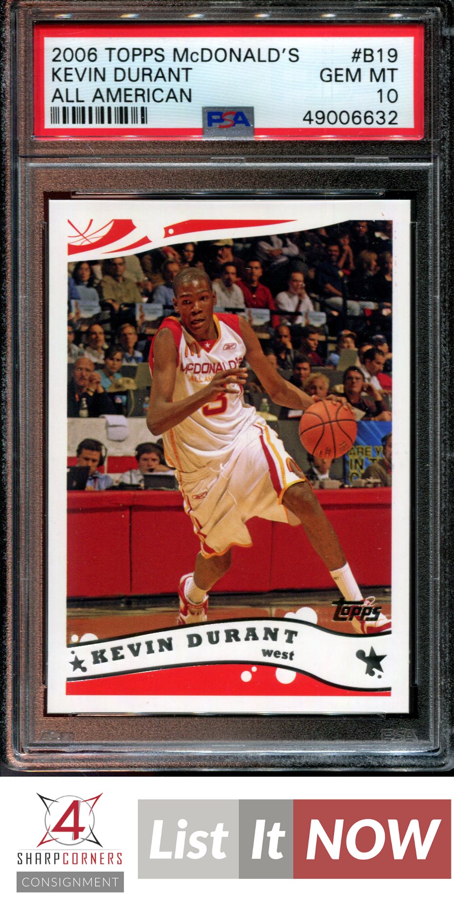 2006 Topps McDonald's All American #B19 Kevin Durant RC PSA 10 - Bild 21 von 54