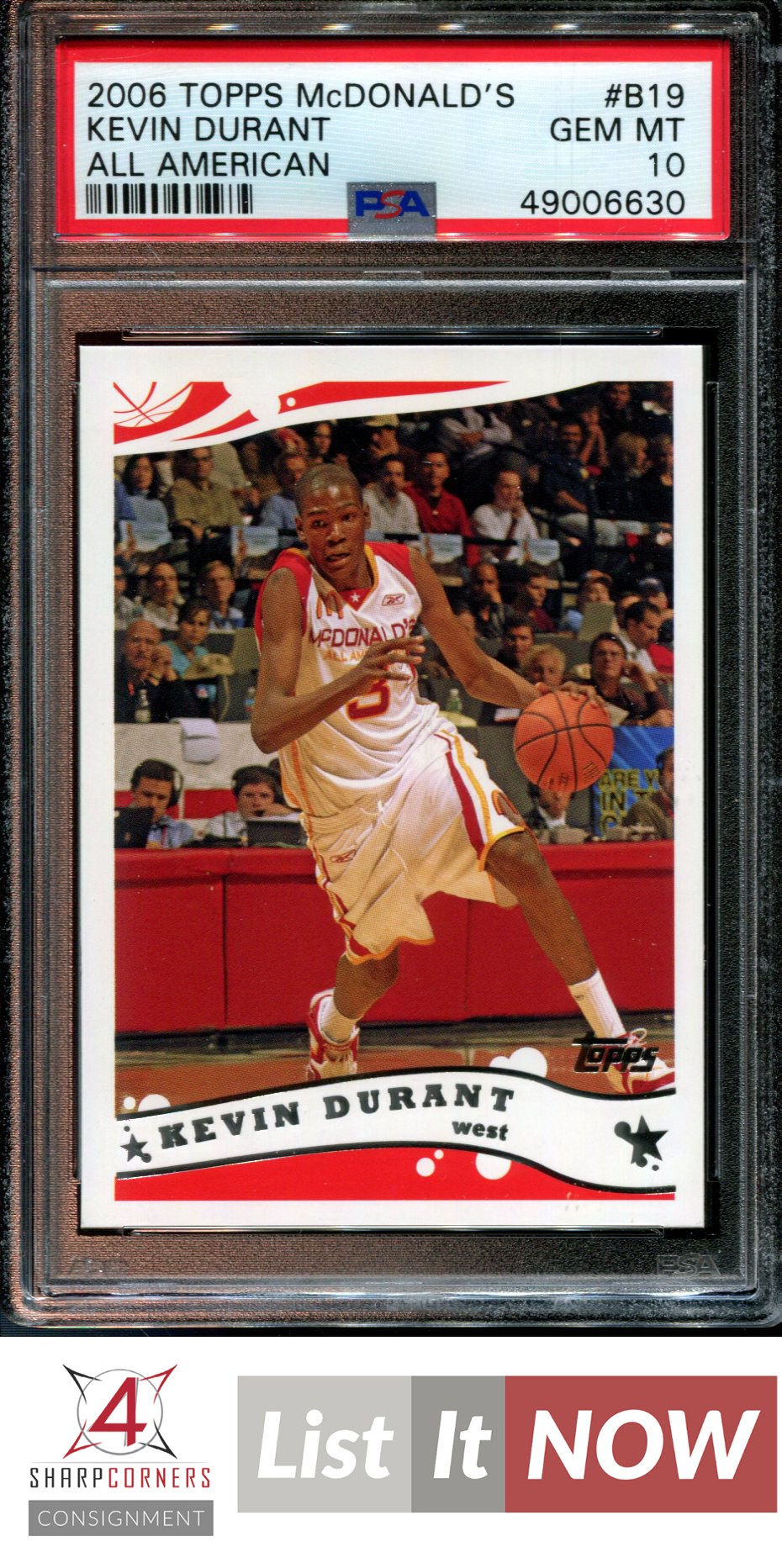 2006 Topps McDonald's All American #B19 Kevin Durant RC PSA 10 - Bild 23 von 54