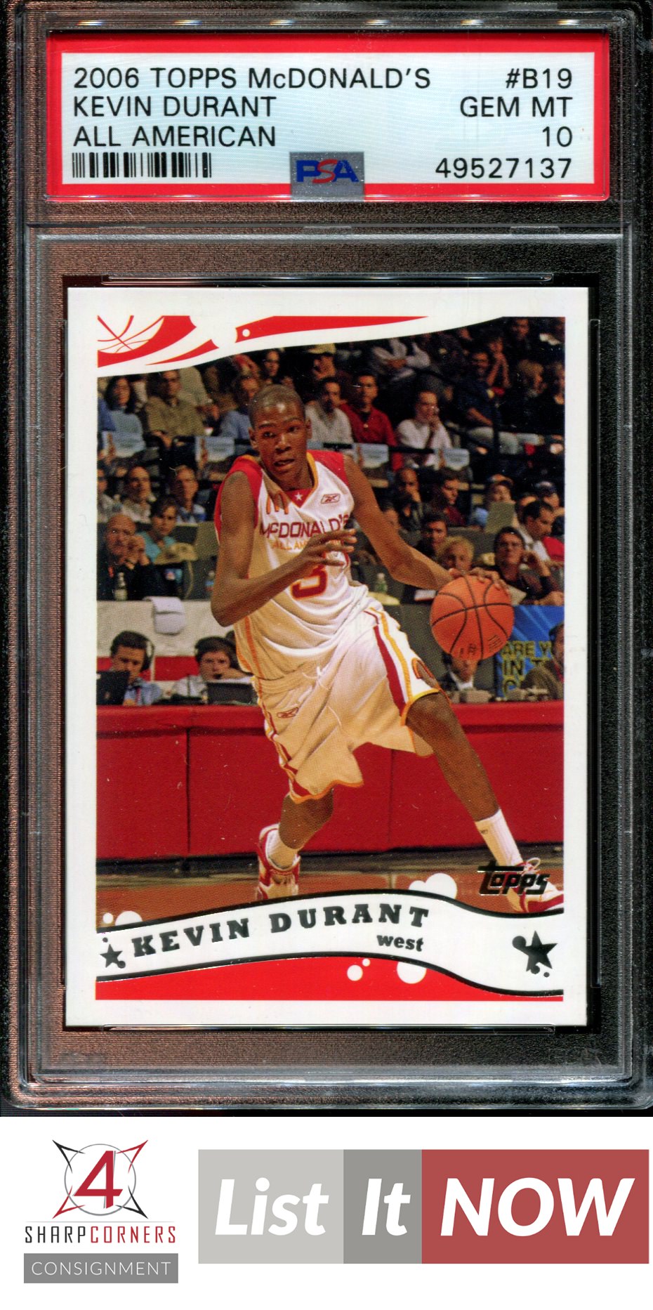 2006 Topps McDonald's All American #B19 Kevin Durant RC PSA 10 - Bild 29 von 54