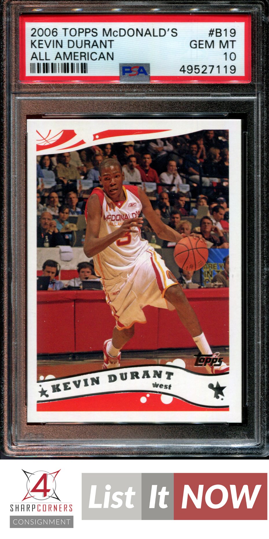 2006 Topps McDonald's All American #B19 Kevin Durant RC PSA 10 - Bild 41 von 54