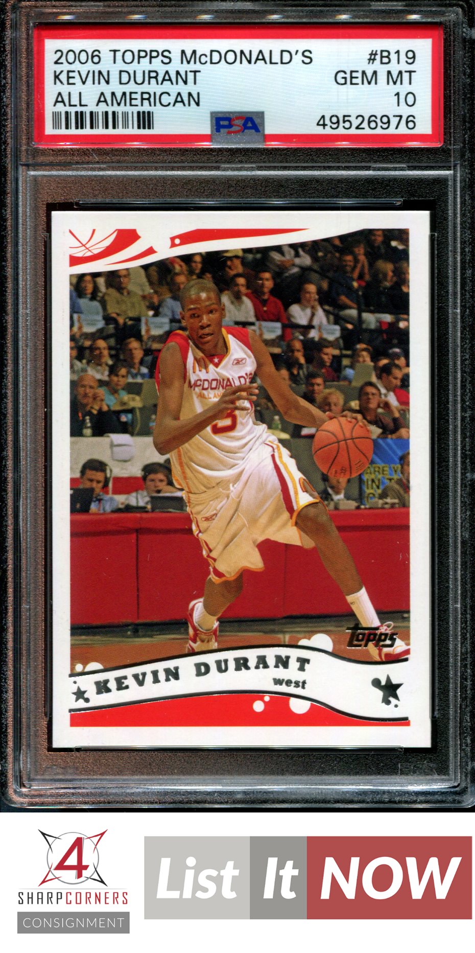 2006 Topps McDonald's All American #B19 Kevin Durant RC PSA 10 - Bild 53 von 54